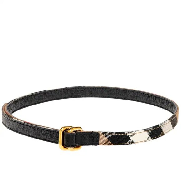 New Burberry Reversible Grainy/House Check Slim Unisex Belt 8084809 1003 Small